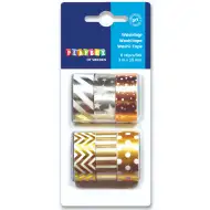 PlayBox: Sada lepicích pásek zlaté a stříbrné barvy, 6 kusů.