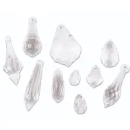 PlayBox: Sada plastových křišťálových přívěsků, 50 kusů
