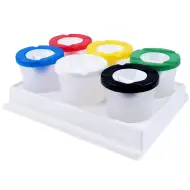 PlayBox: Sada šálků na mytí štětců s úložným prostorem, 6 kusů