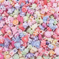 PlayBox: Sada smíšených korálků v pastelových barvách, 550 kusů