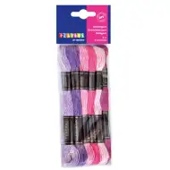 PlayBox: Sada vyšívacích nití 6 ks, růžovo-fialová