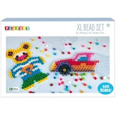 PlayBox: XL 9mm MIDI nažehlovací sada korálků 600 ks - Auto a medvěd