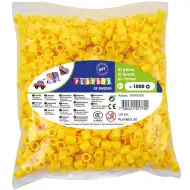 PlayBox: XL MIDI 9mm zažehlovací korálky, balení 1000 ks ve žluté barvě