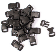 Playbox: černá plastová přezka, sada 10 ks, 11 mm