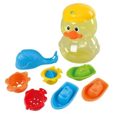 Playgo: Dětská koupací hračka sada v kachničkovém úložném boxu, 8 kusů obrázek 2
