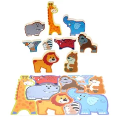 Playgo: Puzzle ve tvaru divokých zvířat obrázek 2