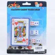 Pokerové karty 6 ks hracích kostek