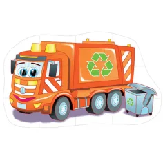 Popelářské auto obří podlahové puzzle 12 dílků obrázek 2