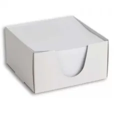 Poznámková kostka 9x9x5 cm, 500 listů, bílá, v krabičce