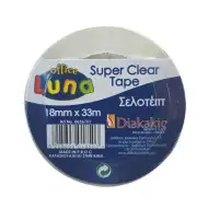 Průhledná lepicí páska šířky 18 mm, délky 33 metrů, 1 ks