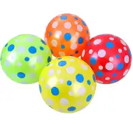 Puntíkovaný gumový míč různých barev 23 cm 1 ks