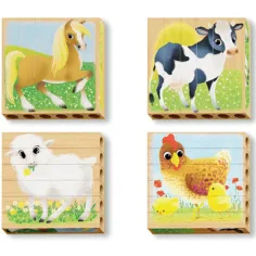 Quercetti: PlayBio Farma zvířata 4 v 1 dřevěné puzzle obrázek 2