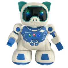 RC Dálkově ovládaný interaktivní tančící robotický prasátko s efekty světla a zvuku 20cm obrázek 2
