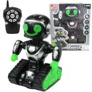 RC Interaktivní dálkově ovládaný MacroBot v černo-zelené barvě s osvětlením a zvukem 20cm