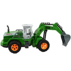 RC dálkově ovládaný bagr v zelené barvě s světelnými efekty v měřítku 1/30, 22 cm. obrázek 2