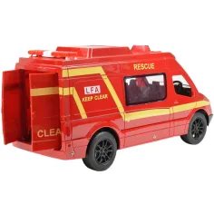 RC dálkově ovládaný červený hasičský minibus s světelnými efekty 2,4GHz měřítko 1/12 30cm obrázek 3
