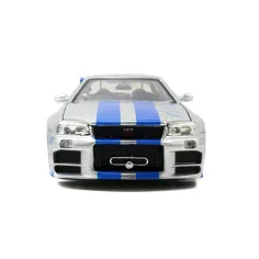 Rychle a zběsile: Brianův model auta Nissan Skyline GT-R (BNR34) z roku 2002 v měřítku 1/24 - Simba Toys obrázek 2