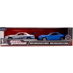 Rychle a zběsile: Dvojbalení – Brianův Nissan Skyline GT-R R34, sada 2 modelů aut 1:32 – Jada Toys