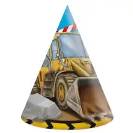 Sada 6 párty klobouků s motivem stavebních strojů