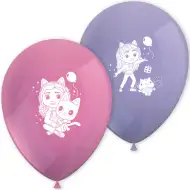 Sada 8 latexových balónků s motivem Gabiho domečku pro panenky