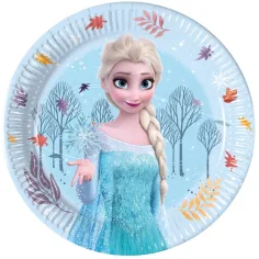 Sada 8 papírových talířů Ledové království, 20 cm
