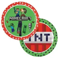 Sada 8 papírových talířů Minecraft, 23 cm