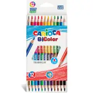 Sada barevných tužek s dvojitými hroty, 12 kusů, 24 barev - Carioca
