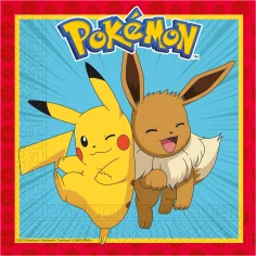 Sada papírových ubrousků Pokémon - 2vrstvé, 33 x 33 cm, 20 ks