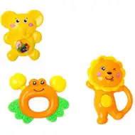 Sada zvířecích chrastítek a kousátek, 3 ks