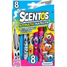 Scentos vonné metalické fixy, sada 8 ks