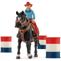 Schleich: Farm World - Sada na závody s barelem s kovbojkou (42576) obrázek 2