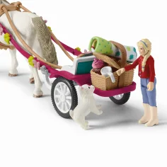 Schleich: Horse Club - Kočár pro jezdeckou show s piknikem herní set (42467) obrázek 5