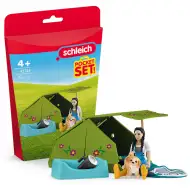 Schleich: Kempingové dobrodružství s Kim a jejím pejskem herní set (42745)