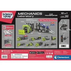 Science & Play: Mechanická dílna – Dvoupodlažní přepravník aut stavebnice – Clementoni obrázek 2
