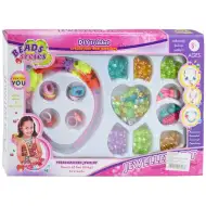 Série korálků: Sada na výrobu šperků s 200+ barevnými, perleťovými korálky a závěsy