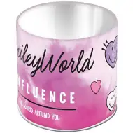 Smile růžový kovový stolní držák na tužky 10x11cm