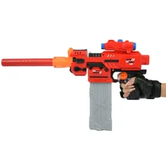 Sniping: Elektrická přestavitelná obří houbová střelná zbraň s náboji a terčem 79 cm. obrázek 4