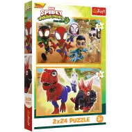 Spidey a dinosauři 2x24ks puzzle - Trefl