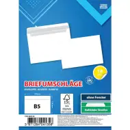 Spirit: Bílá obálka B5 25x17cm balení 10 ks