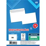 Spirit: Bílá obálka B6 17,6x12,6cm balení 50 ks