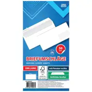 Spirit: Bílá obálka s okénkem LA/4 11x23cm balení 50 ks