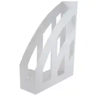 Spirit: Bílý průhledný stojan na dokumenty 7,5x31,5x24,5 cm