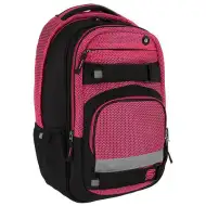 Spirit: Campus černý a růžový zaoblený školní batoh, batoh 46x33x22cm