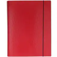 Spirit: Červená kartonová složka s gumou ve formátu A4 o tloušťce 30 mm
