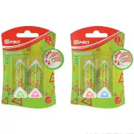 Spirit: Kiki trojúhelníkový tvarovaná guma v různých barvách, sada 2 kusů.