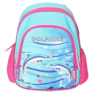Spirit: Kulatý školní batoh s delfíny, batoh 24x13x31cm