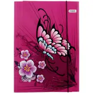 Spirit: Květinová složka s motýly, gumička, 600g, A4