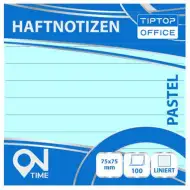 Spirit: Linkovaný pastelově modrý 100 listový samolepicí bloček 75x75mm