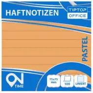 Spirit: Linkovaný pastelově oranžový 100 listový samolepicí bloček 75x75mm