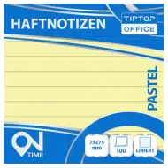 Spirit: Linkovaný pastelově žlutý 100 listový samolepicí bloček 75x75mm